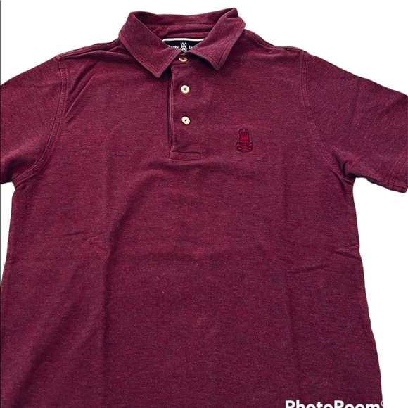 PSYCHO BUNNY**Burgundy Polo Shirt**Boys 14-16***$98 - Picture 2 of 3
